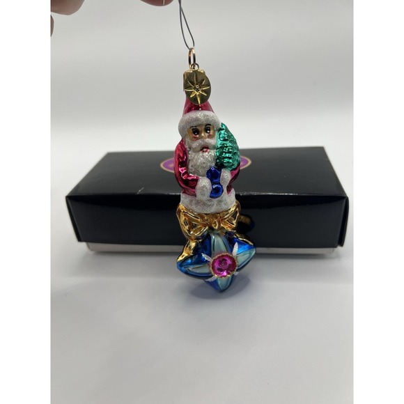 Christopher Radko Other - Christopher Radko Little Gem Star Santa Blown Glass Christmas Tree Ornament NIB